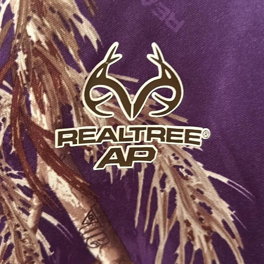 Realtree Small - Dri More, Purple Short Sleeve Camo Top - Picture 3 of 4
